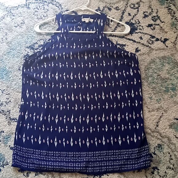 Artisananony sheer top navy blue size medium - Picture 1 of 7